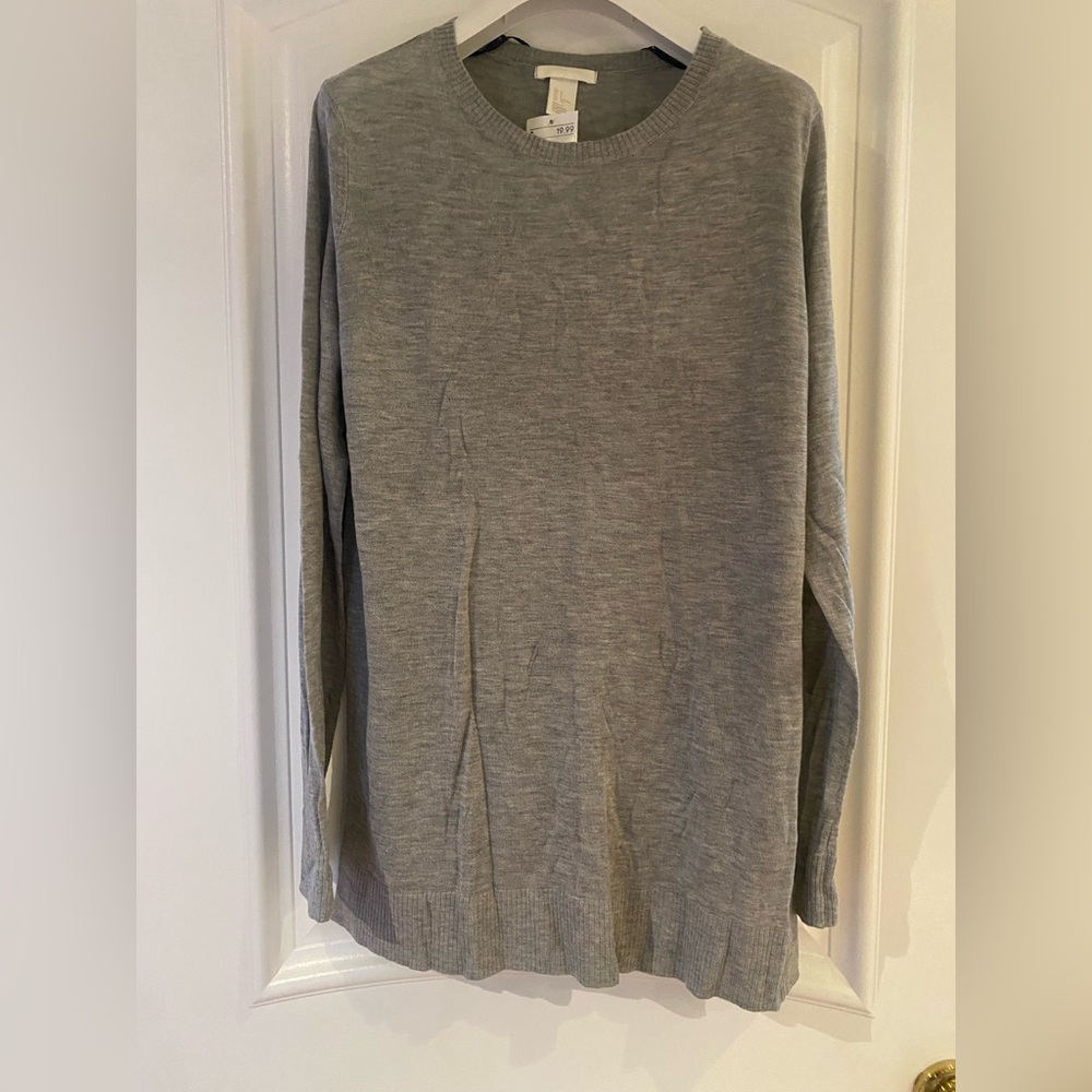 New! H&M classic sweater Grey Small
